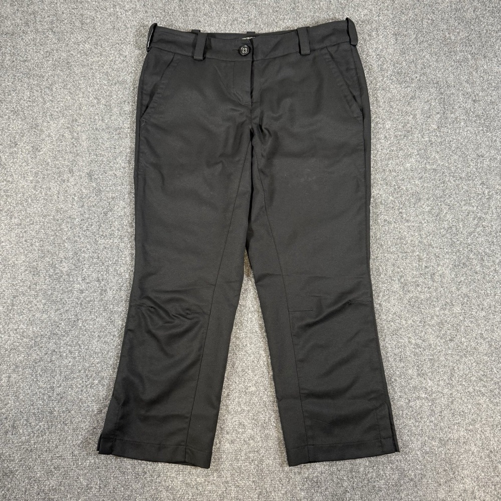 Nike Golf Dri Fit Modern Rise Tech Crop Pants Women's 4 Black Tour Performance